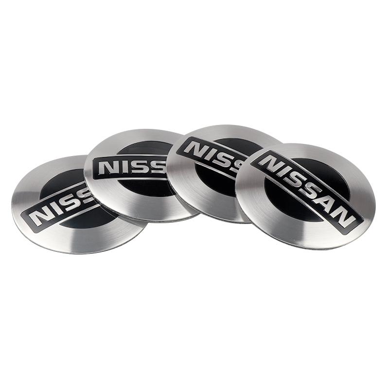 4Pcs 56 60MM Car Emblem Wheel Hub Caps Stickers Hubcap Badge Decals For Nissan Nismo X-trail Almera Tiida Patrol Teana J32 GTR