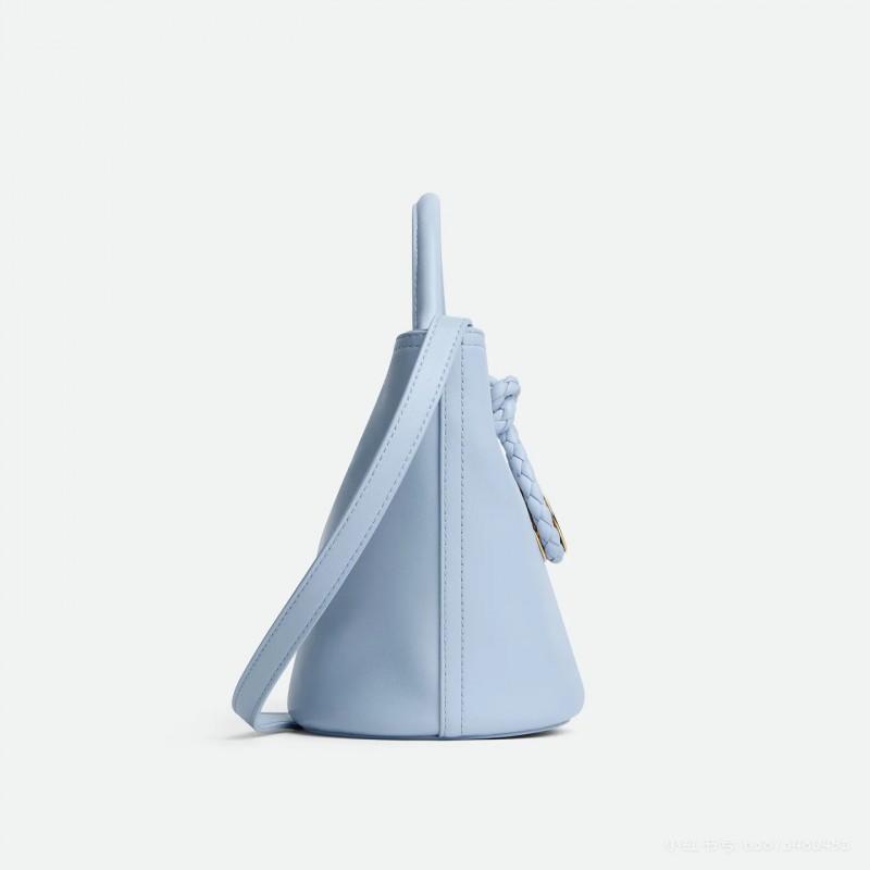 Soft Vegan Leather Bucket Bag Women Casual Crossbody Tote With Woven Detail Medium Size Multiple Colors