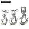 Silver 304 Stainless Steel Lifting Snap Tone Hook American Type Trigger Clevis Swivel-Eye