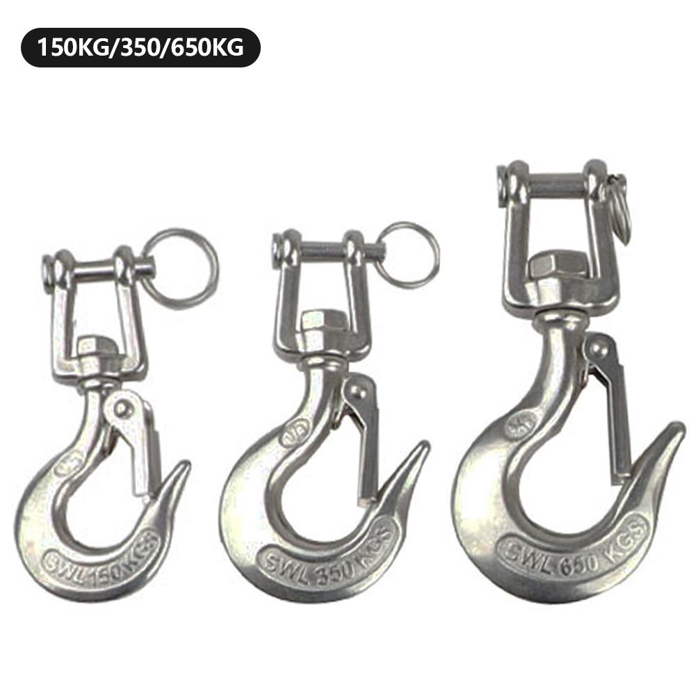Silver 304 Stainless Steel Lifting Snap Tone Hook American Type Trigger Clevis Swivel-Eye