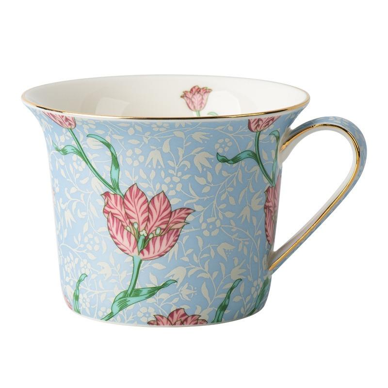 Ceramic tulip high-value coffee cup gift box exquisite high-end restaurant household water cup afternoon tea set batch