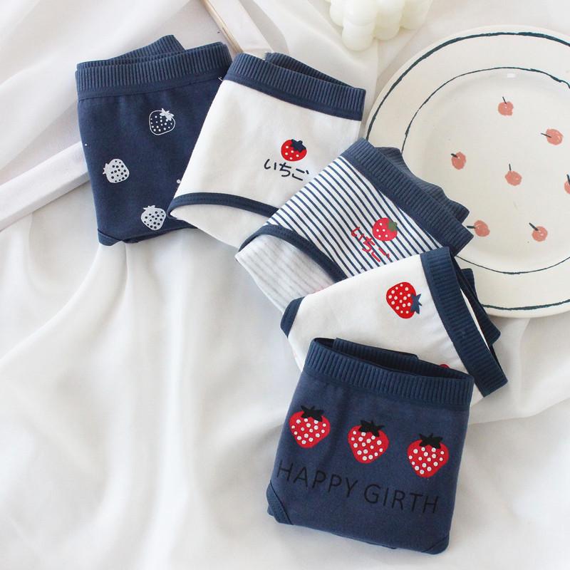 

Женские хлопковые трусы-слипы большого размера с мультяшным принтом - Дышащие, Антибактериальные, Удобные и Подходящие для студенток. XL