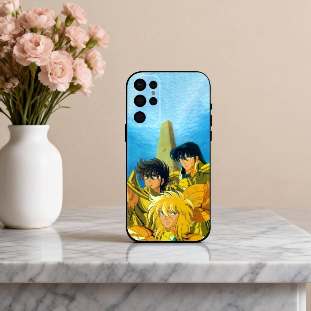 Anime S-Saint-T S-Seiya-A Phone Case For Samsung S25,S24,S21,S22,S23,S30,Ultra,S20,Plus,Others Soft Black Cover