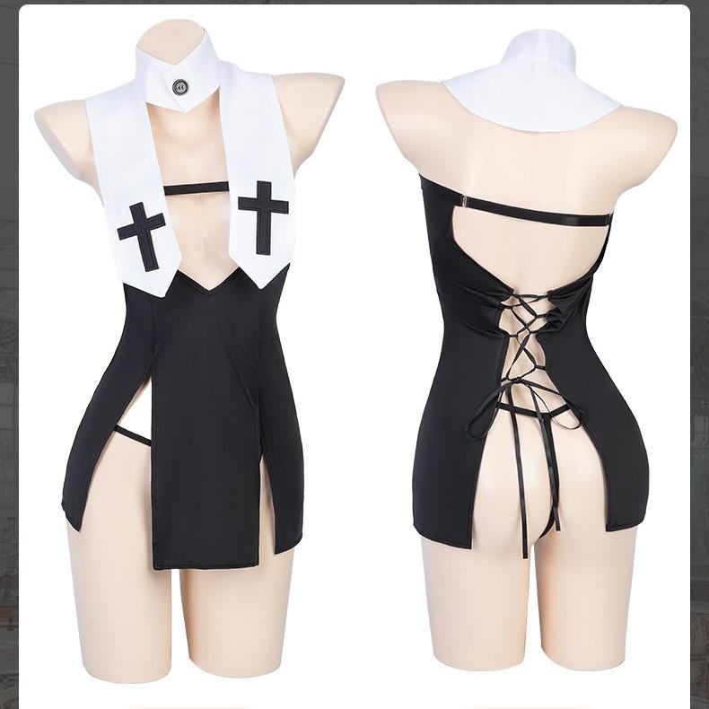Halloween Lingerie Sexy Pure Nun Uniform Cosplay COS Sao Suit
