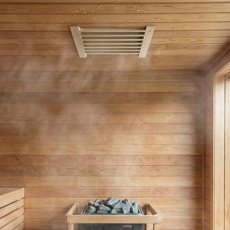 Wood Smooth Sauna Ventilation Panel Wooden Blinds Air Outlet Shutter Window For Cedar Vent Grille Heating