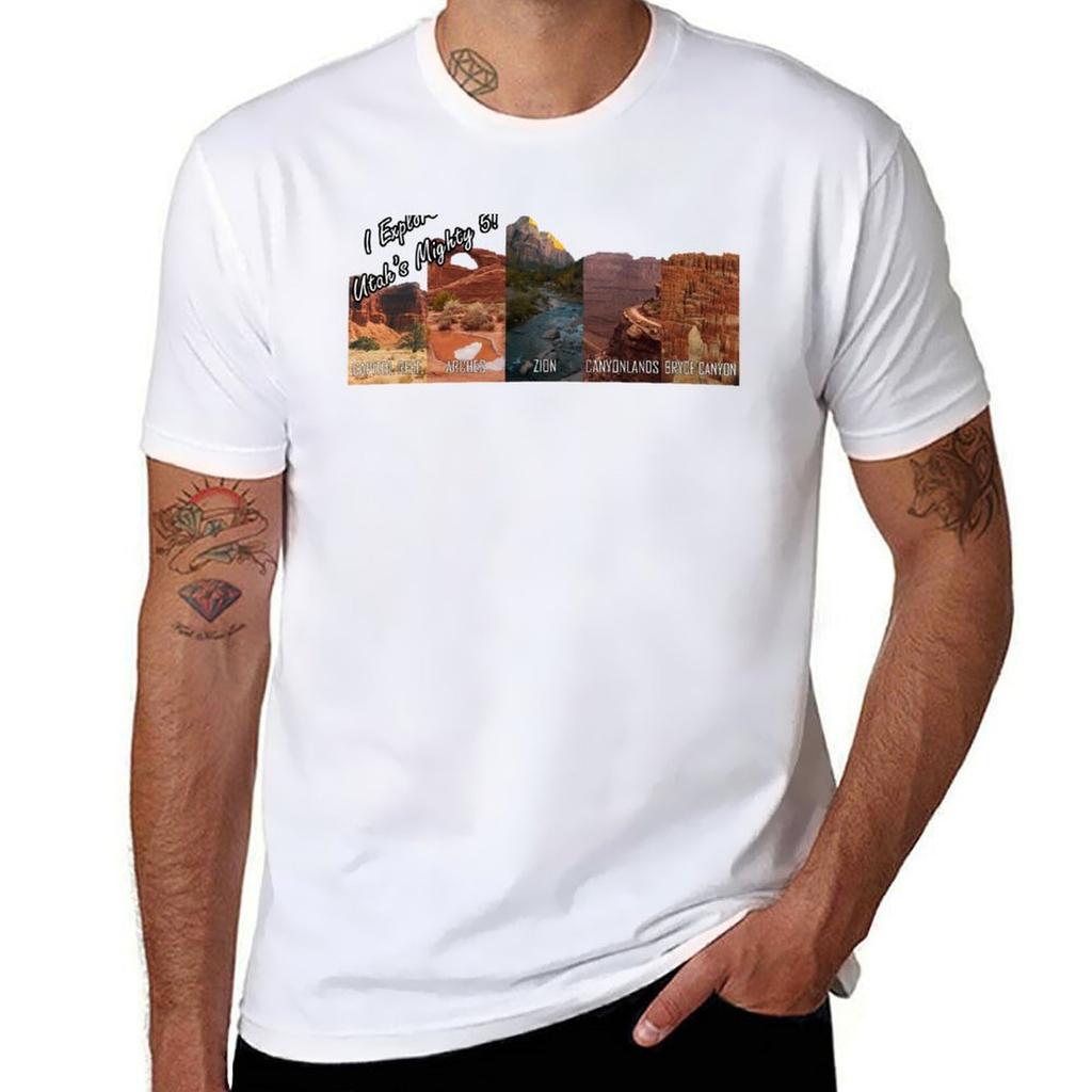 Utah National Parks: Bryce, Zion, Canyonlands, Arches, Capitol Reef T-shirt Man T Shirt Graphic Man Graphic T Shirt T-shirt