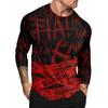 Halloween Print Raglan Sleeve Men's Long Sleeve Top