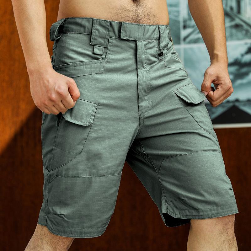 Мужские городские водонепроницаемые износостойкие шорты-карго с множеством карманов, быстросохнущие, для активного отдыха, больших размеров, походные брюки 2XL