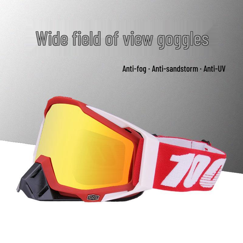 100 Off-Road Motorcycle Goggles with Nose Guard & Windshield Protection for Adults