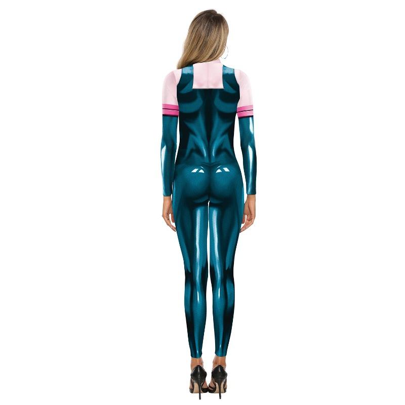 Halloween Anime Cosplay Jumpsuit Women Sexy Bodysuit Carnival Party Stage Zentai Suit Women Cycling Morphsuit Aerial Yoga Suit