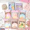 8pcs Stickers+4pcs Scene Fun 3D Stereoscopic Scene Stickers Creativity Decorative Hand Account Scrapbooking Stationery
