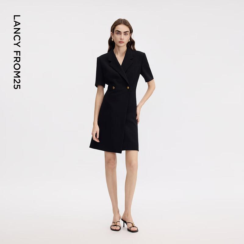 Langzi Hepburn Style Short Sleeve Suit Dress
