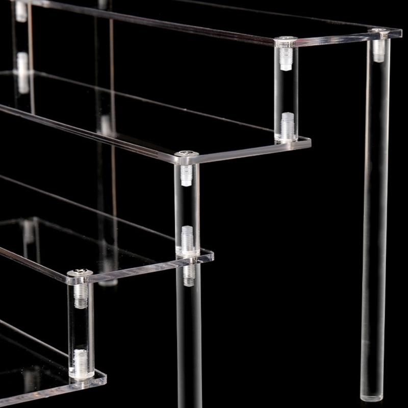 Multi Purpose Storage Rack Thickened Acrylic Step Organiser For Dessert Display Cosmetic Storage Space Saving Stand