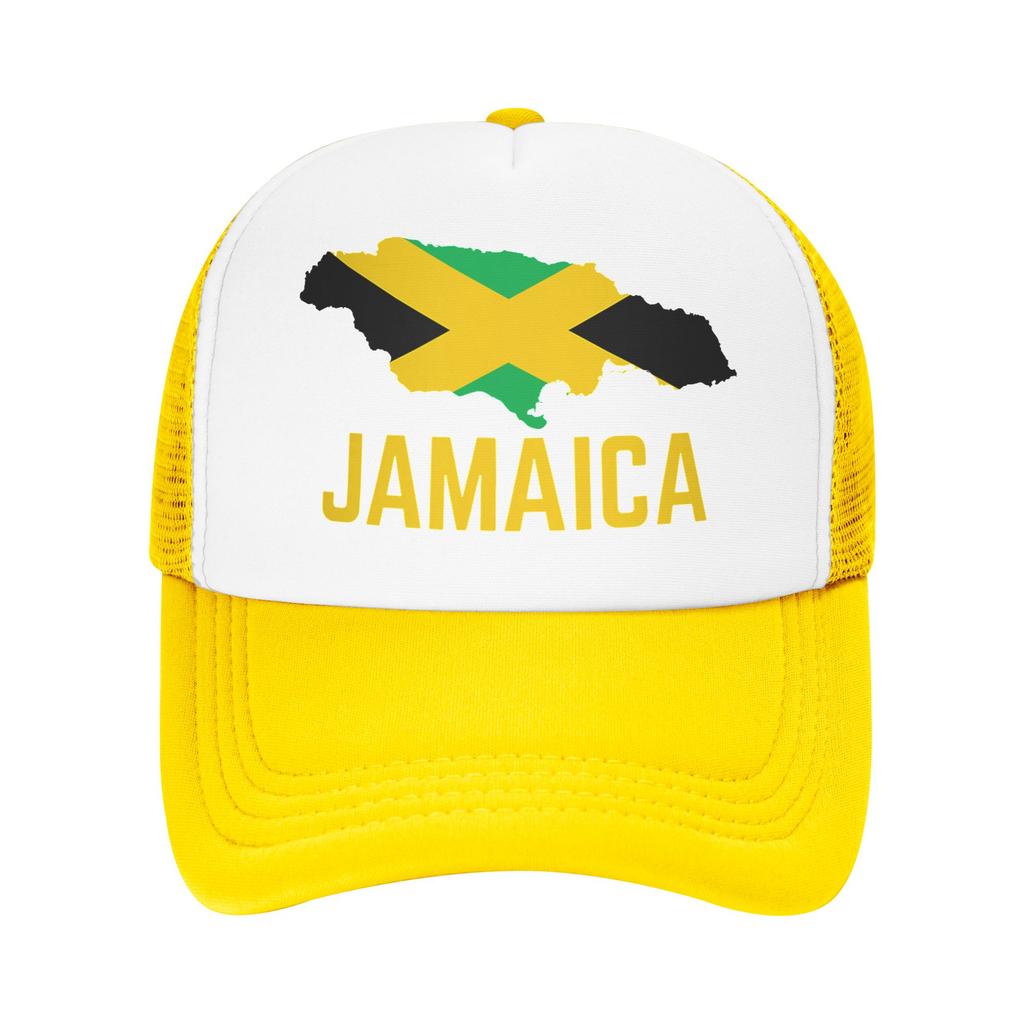 Jamaica Flag Jamaican Mesh Baseball Cap Adult Casual Sun Hat  Dad Hat Adjustable Polyester Sun Caps Summer Trucker Hats