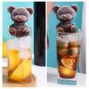 Ice Cube Mold Bear Shape Silicone Ice Tray for Coffee Milk Tea Juice Cocktails BPA-Free Food Grade Soft Cute Ice Cube Maker