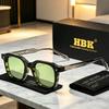 HBK Occhiali da Sole Quadrati Eleganti da Uomo Montatura alla Moda Aste con Punte Vintage Occhiali da Viaggio Business Party Regalo UV400