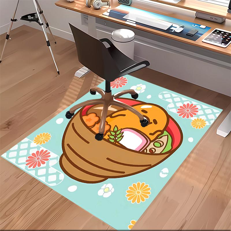 1pc Sanrio4 Print Area Rug - Soft, Washable Non-Slip Indoor Mat for Office Chairs, Living Room, Home Office Decorative Rug