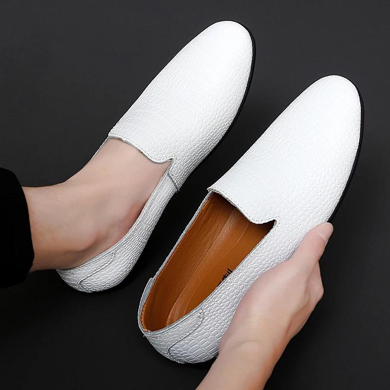 Pánské boty z pravé kůže nazouvací outdoorové Měkké mokasíny Lodičky Módní značka Pánské ploché boty Pohodlné boty na řízení pánské mokasíny