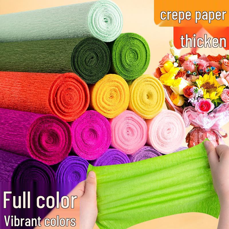 Verdicktes Krepppapier für DIY-Handwerk mit handgefertigten Blumen
