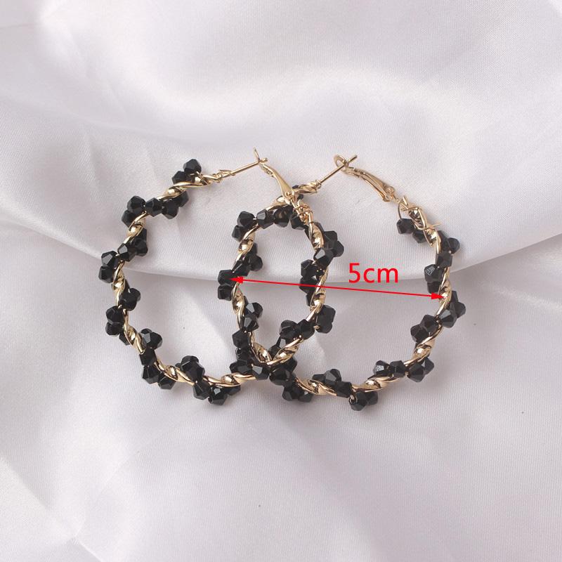 Oversize Hoop Earrings for Women Acrylic Beads Imitaiton Pearl Women Earrings Colorful Beads Round Earrings Pendientes Acrilicos