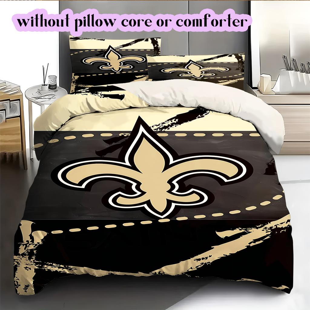 Set Copripiumino Trapuntato con Motivo Logo Hockey su Ghiaccio Federa Decorazione per la Casa Regalo di Compleanno (1* copripiumino + 2* federe, senza imbottitura)