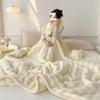 All-Season Coral Fleece Blanket for Office Naps and Sofa