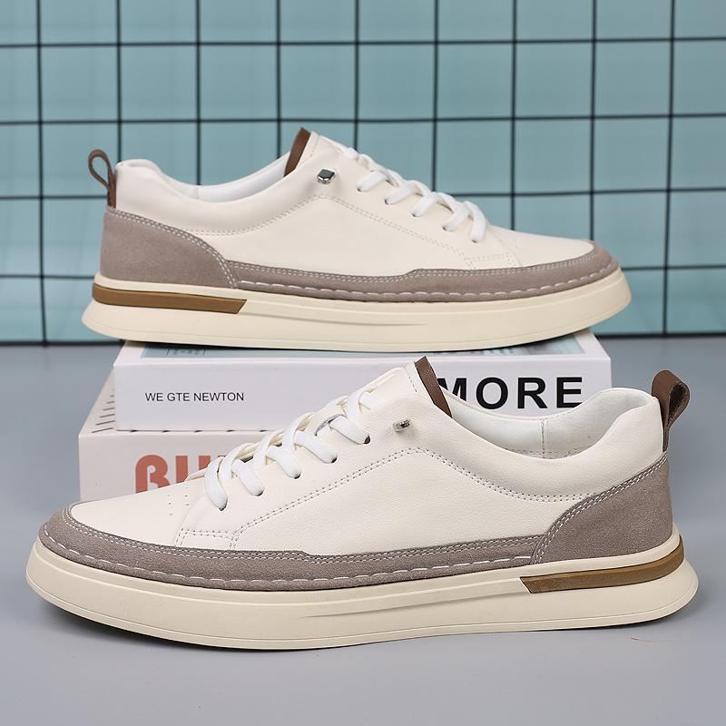 

Новый тренд обувь для ходьбы Итальянская дышащая повседневная мужская обувь Кроссовки Нескользящая мужская повседневная обувь Роскошный бренд Мужская вулканизированная обувь 44 хаки