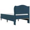 Bed Frame with Headboard Blue 80 X 200 Cm Velvet