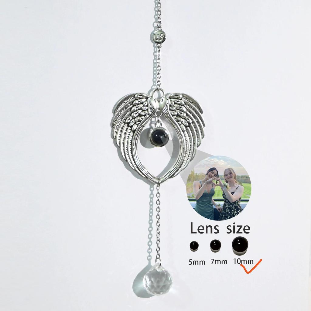 10mm Heart-Shaped Wings Pendant: Projects 'I Love You' in 100 Languages - Perfect for Thanksgiving or Christmas Gifts.