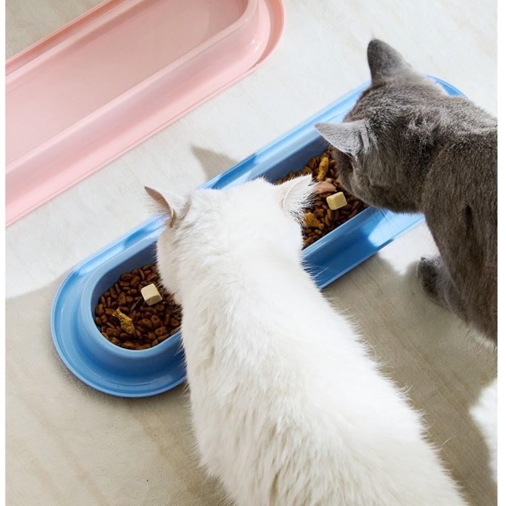 Tilted Neck Protection Pet Feeding Bowl Extra Long Cat Dog Feeder Cat Water Feeder  Pet Household