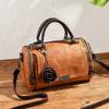 Fashion Women's Boston Handbag with Flower Decoration Ladies Single Shoulder Crossbody Bag