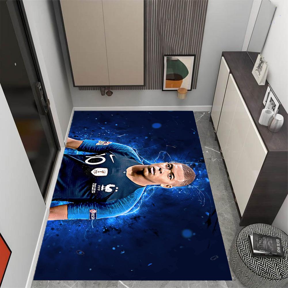 Mbappe Soccer Legend Floor Rug Office Rug Perfect for Study room Outdoor Living Rooms Decorate room Anti-slip Rug Decorate Offices