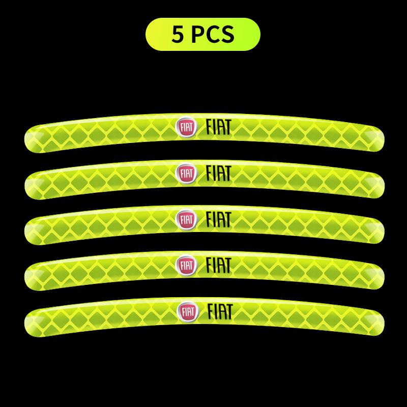 Car Wheel Hub Reflective Stickers Tire Rim Luminous Accessories for FIAT Abbas 500 Grande Stilo Freemont Punto Astra Bravo Ducato