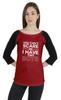 Inkmeso Tshirt For Mother's Raglan Tshirt  "You Can't Scare Me I Have Two Boys" Graphic Shirt