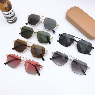 Children'S Sunglasses Girls' Sunglasses Boys' Metal Frame Uv-Proof Street Photography Foreign-Style Double-Beam Glasses