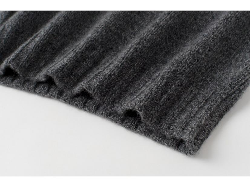 Women's Plus Size 100% Pure Cashmere Thickened Marl Yarn 5-Gauge Loose Sweater