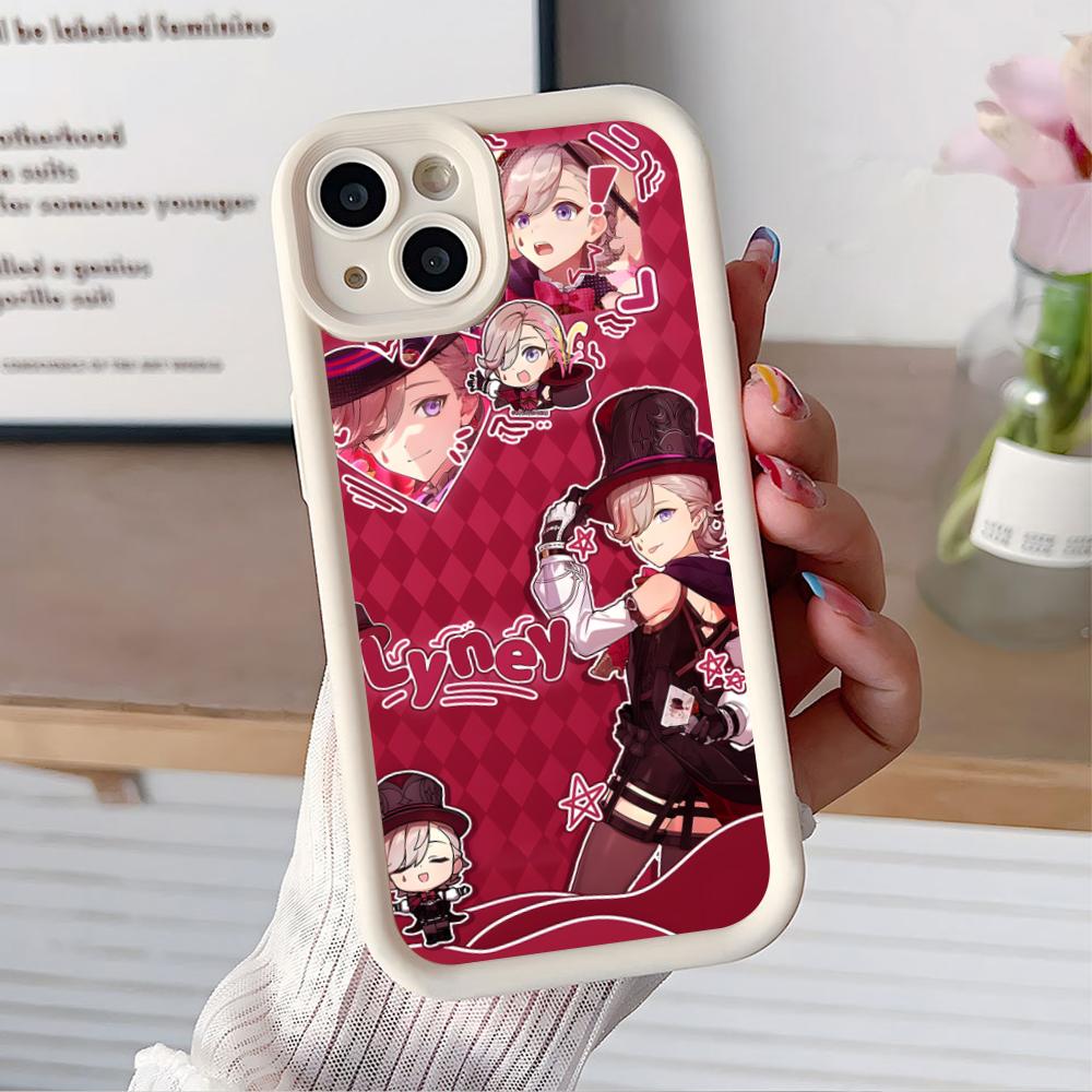

Game GI Lyney Thicken TPU Mobile Phone Case for iPhone 17 16 15 14 13 12 11 Air Pro Max Plus Colorful Cover iPhone 14