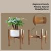 Plant Stand Four-legged Plant Stand Corner Adjustable Wood Plant Shelves for Flower Pot Outdoor Garden Patio Furniture