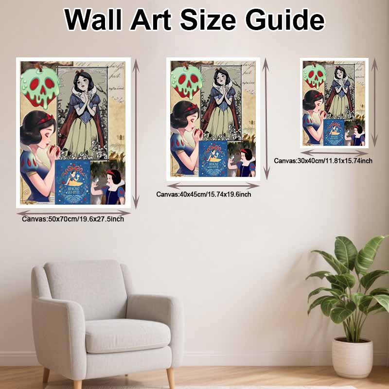 Disney Diamond Painting 5D DIY Snow White Diamond Painting Set Suitable for Adults/Beginners Creative Gift Home Decoration