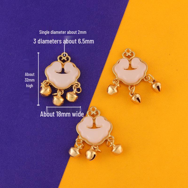 Handgefertigter Legierter Glasierter Friedensschnallen-Wolkenverschluss-Anhänger für DIY Armbänder, Ohrringe und Schmuck im Antikstil