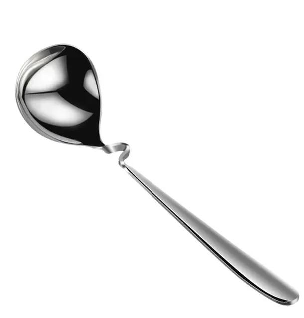 1pcs Stainless Steel Long Soup Spoon Colander Kitchen Utensils Tableware Deepen and Thicken The Long Handle of The Spoon