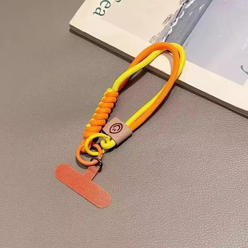 Double Ring Buckle Woven Mobile Phone Lanyard Women Men Universal Anti-Loss Keychains Pendant Wrist Short Straps Accessories