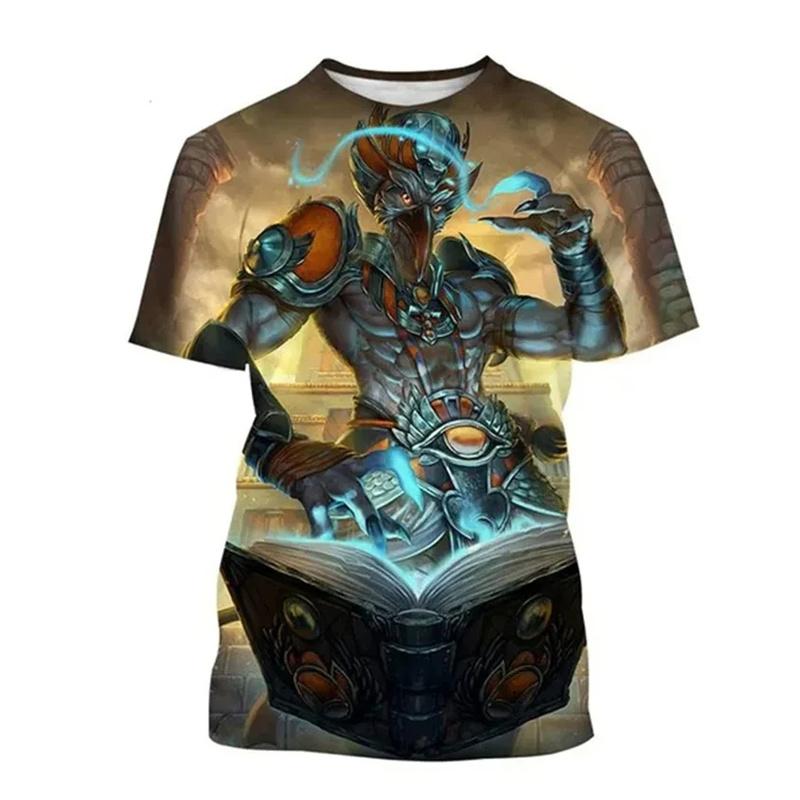 

3D Printed Ancient Egypt T-Shirt Men Women Pharaoh Pattern T Shirts Summer Oversized Harajuku Round Neck Tees Short Sleeve Tops S