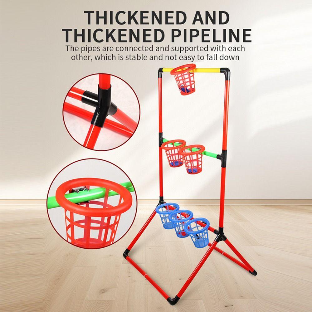 2 in 1 Outdoor Bucket Game Set Portable Carnival Games Combo Set  Backyard Game Supplies