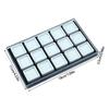 15 Slot Crystals Display Box with Sturdy Acrylic and Soft Interior Accessory for Jewelry and Gemstones Presentation