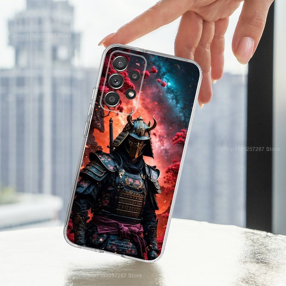 

Samurai Art Bushido Case For Samsung A51,30,71,S9,Ultra,Lite,S22,10,20,FE,23,21,PIus,Transparent, Silicone SamsungS25Ultra 5G