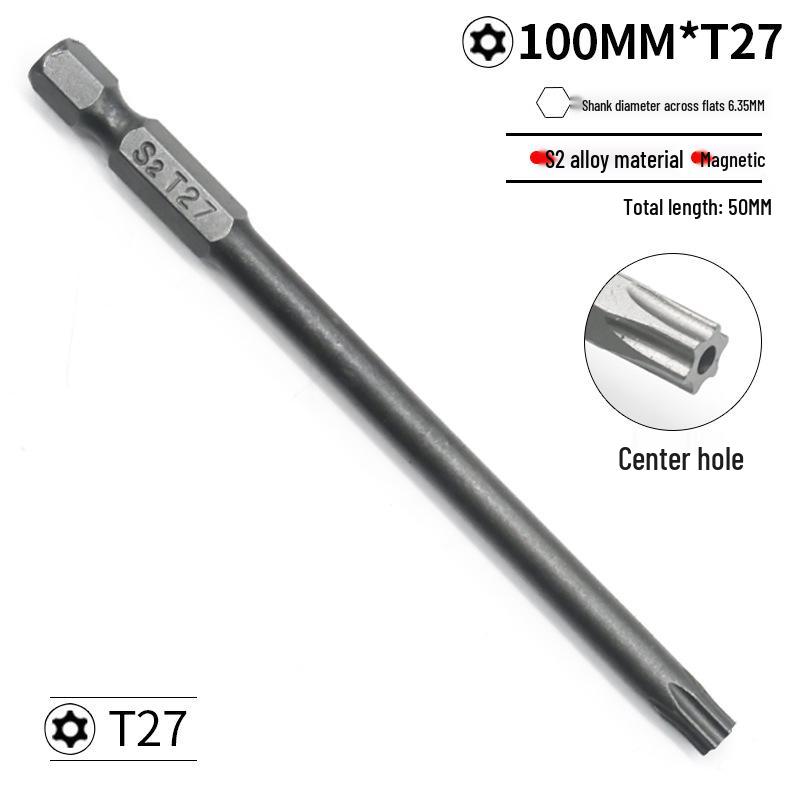S2 Torx T5-T40 & Phillips Screwdriver Bit Set with Holes - Electric Compatible