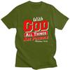 Male With God All Things Are Possible T Shirt Streetwear Short Sleeves Pure Cotton Colthing Casual Design Graphic Tee Tops