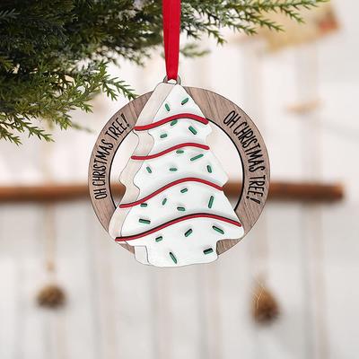 1 Stück Weihnachtsdekoration Holz Hängender Weihnachtsbaum Anhänger für Heimzimmerdekor Neujahr 2026 Navidad Kindergeschenke Zubehör