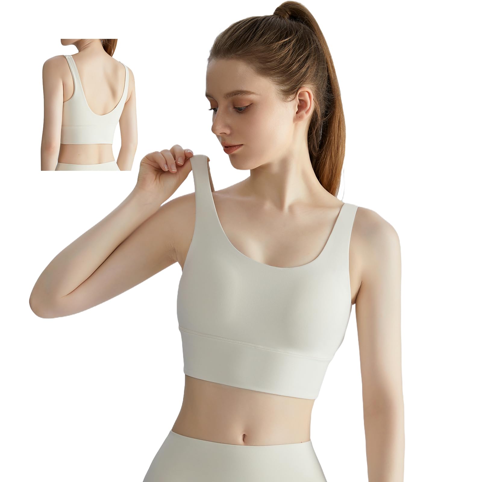 

MORGEN SKY Спортивный бюстгальтер для йоги High Night с модным дизайном для фитнеса и WX437 Женский бюстгальтер, Носка, Нескользящий, Утягивающий, Поддерживающий, С U-образной спинкой, Влагоотводящий, бежевый